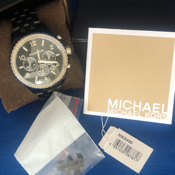 Michael Kors Chronograph Ladies Watch MK5490--Black main image 12